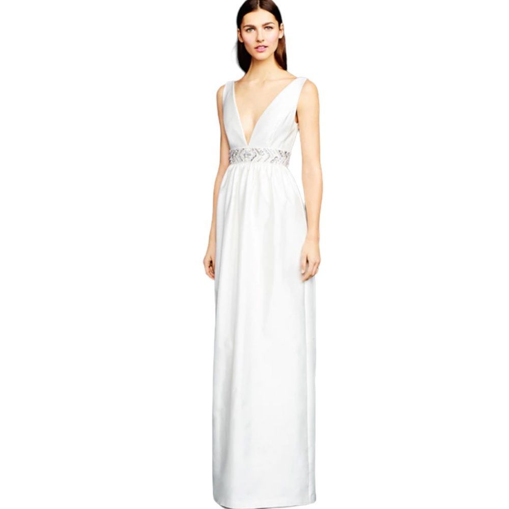 J Crew Annabelle Wedding Dress Gown Formal Crystal Size 0